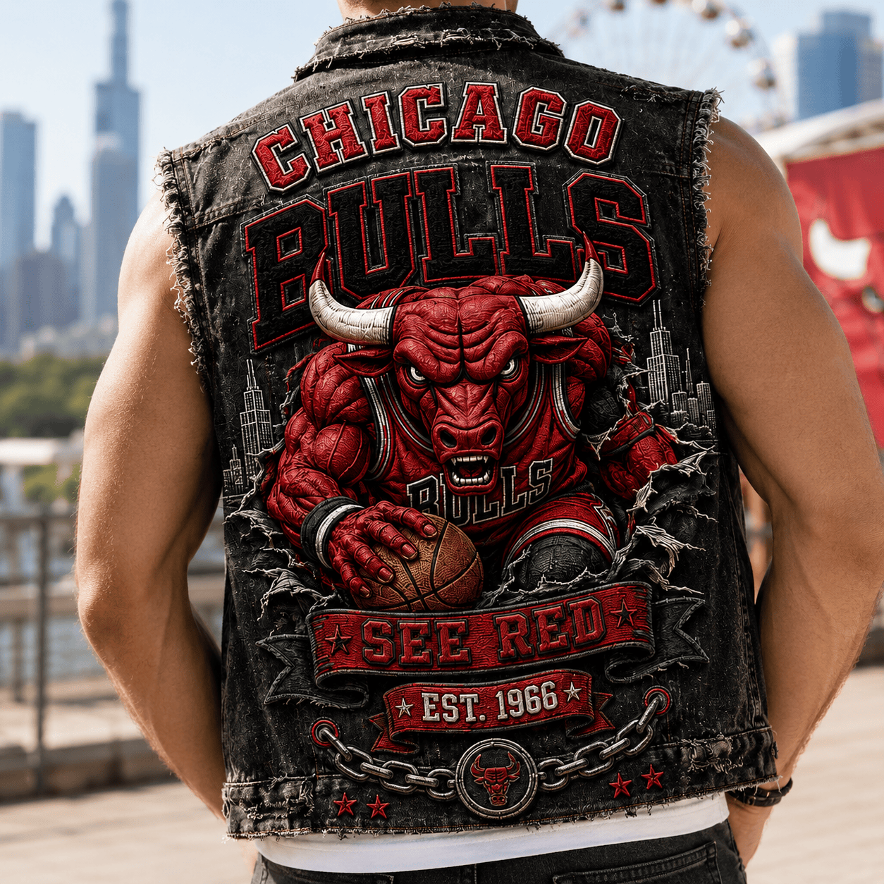 CGB PREMIUM DENIM VEST NVH