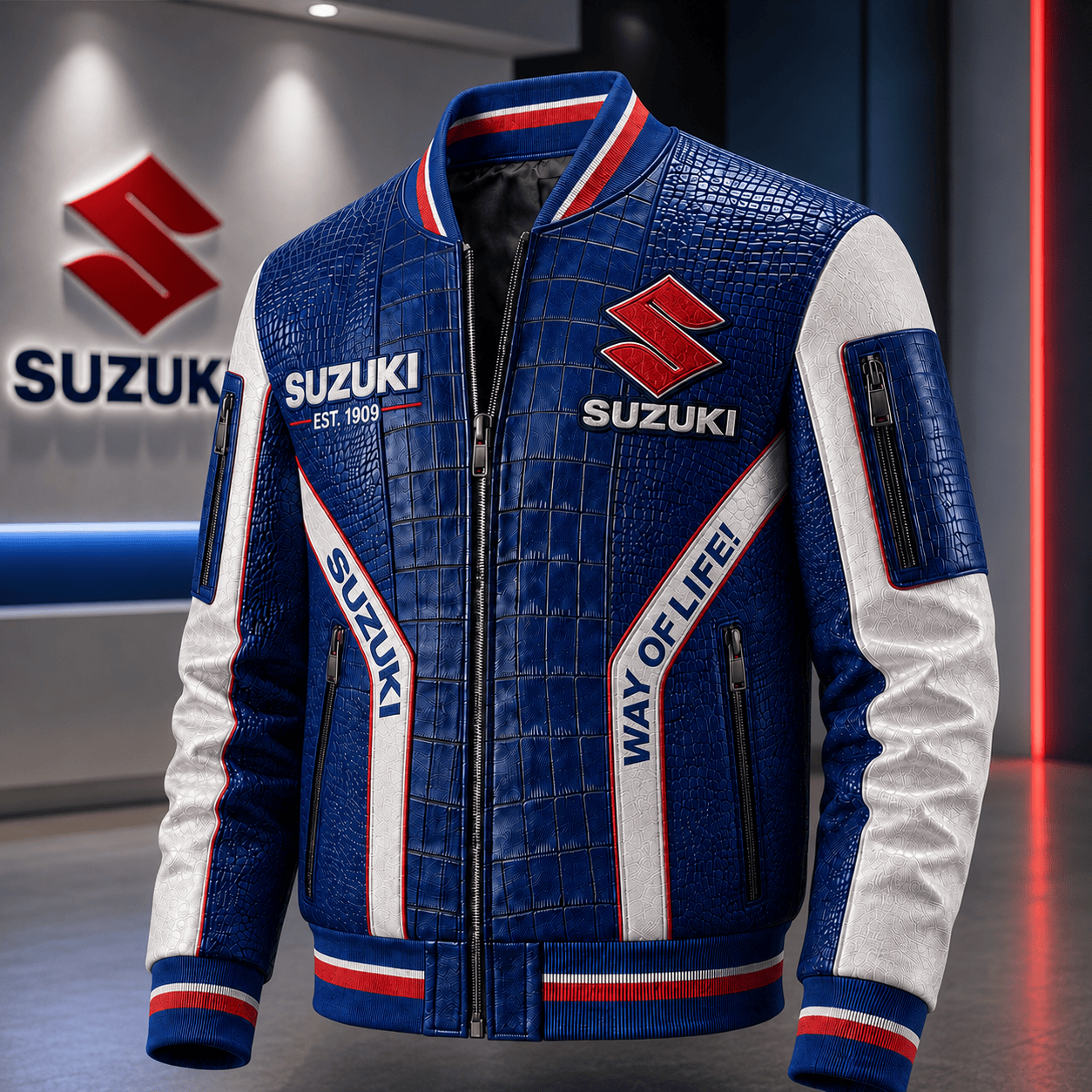 Premium SZKI Leather Zipper Jacket TNSM