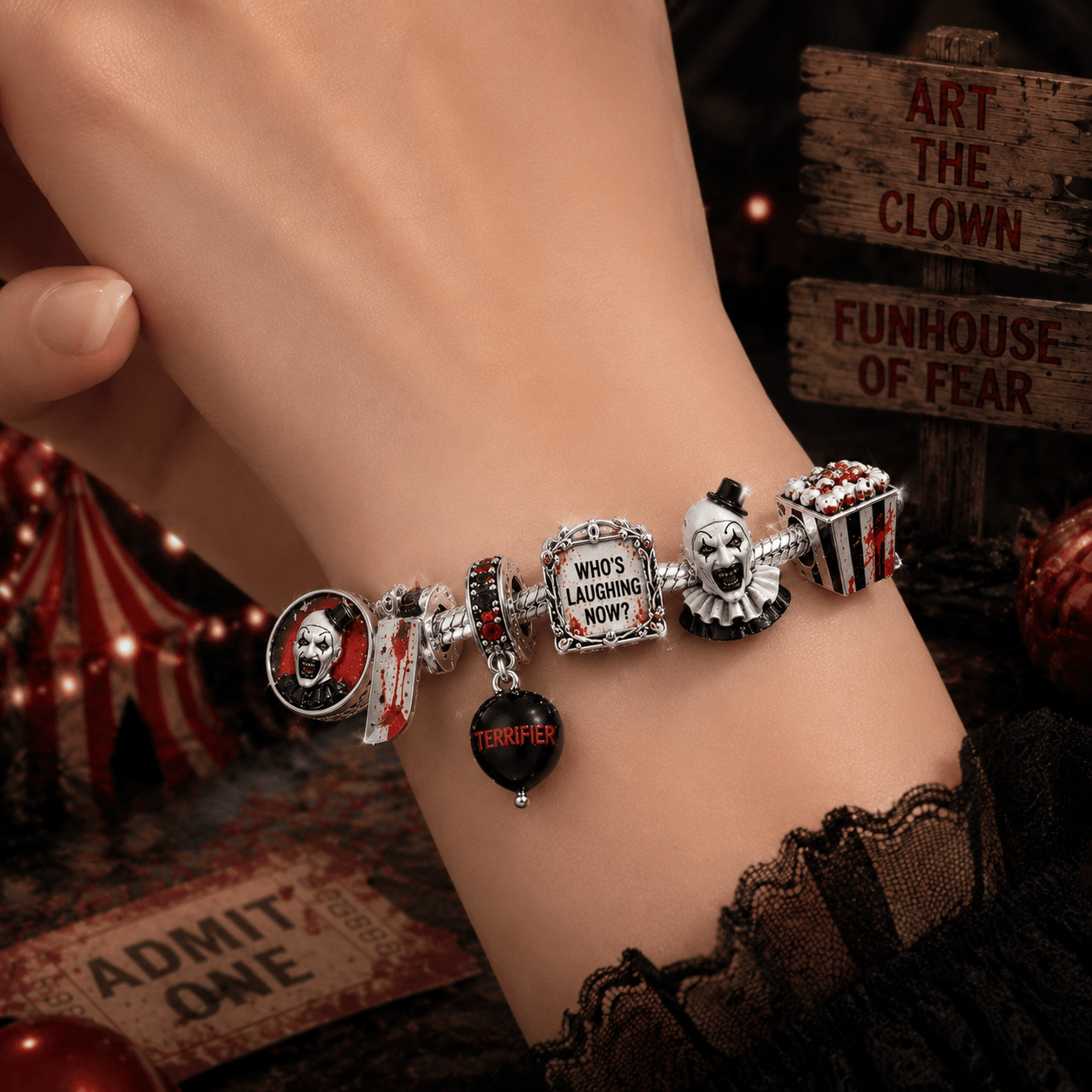 TEF Sliver Charm Bracelet Set TTN