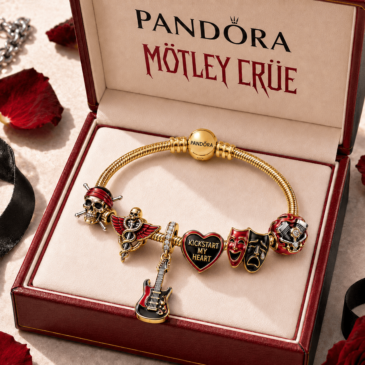 MTLC Gold Charm Bracelet Set TMH
