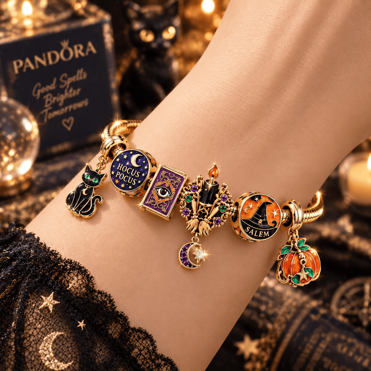 HCPC Gold Charm Bracelet Set TTN